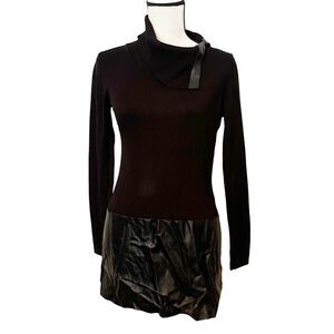 Venus Long Sleeve Turtleneck Bodycon Mini Sweater Dress Size 4